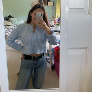 Vintage Cropped button down sweater